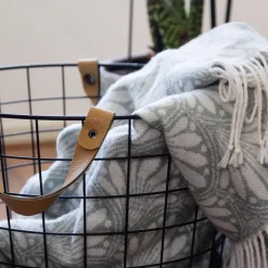 QUVIO Opbergmand metaal klein - Zwart