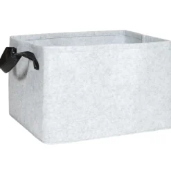 QUVIO Opbergmand Vilt - Grijs