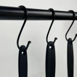 QUVIO Ophanghaken - RVS - zwart - S - 6,5 cm (h) - 10 stuks