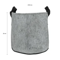 QUVIO Plantenzak - 30 x 25 cm - Vilt - Grijs
