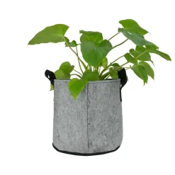 QUVIO Plantenzak - 30 x 25 cm - Vilt - Grijs