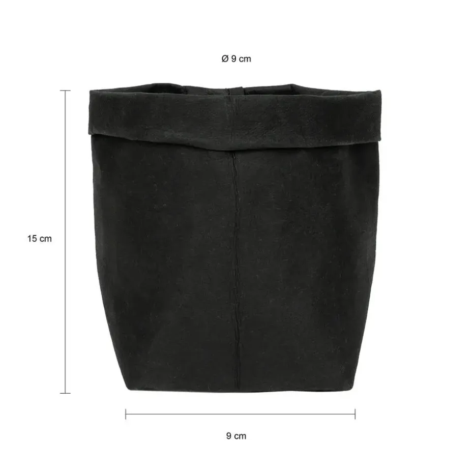 QUVIO Plantenzak uitwasbaar 9x9x15cm - Zwart