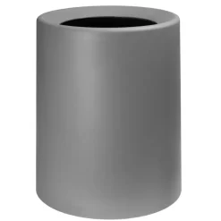 QUVIO Prullenbak plastic met binnenemmer - 12 L - Donker grijs