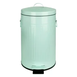 QUVIO Prullenbak retro - 12 L - Metaal - Groen