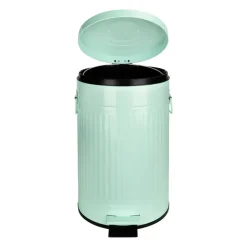 QUVIO Prullenbak retro - 12 L - Metaal - Groen