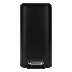 QUVIO Prullenbak vierkant - 5L - Metaal - Zwart