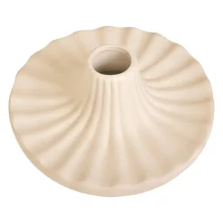 QUVIO Ronde kandelaar - Keramiek - Beige