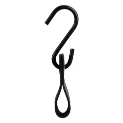 QUVIO S haak met leren bandje - Zwart