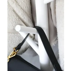 QUVIO Staande kapstok hout Wit