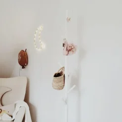 QUVIO Staande kapstok hout Wit