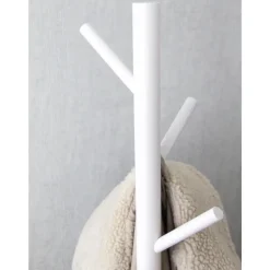 QUVIO Staande kapstok hout Wit