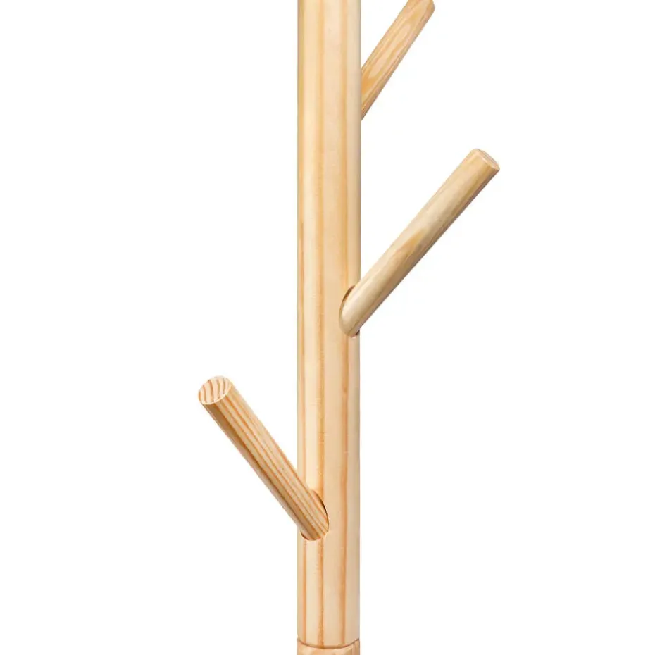 QUVIO Staande kapstok hout - licht bruin