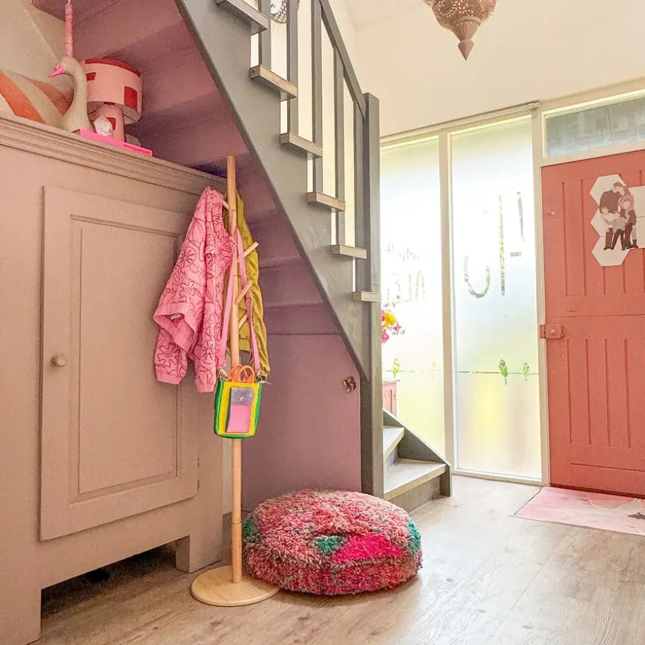 QUVIO Staande kapstok hout - licht bruin