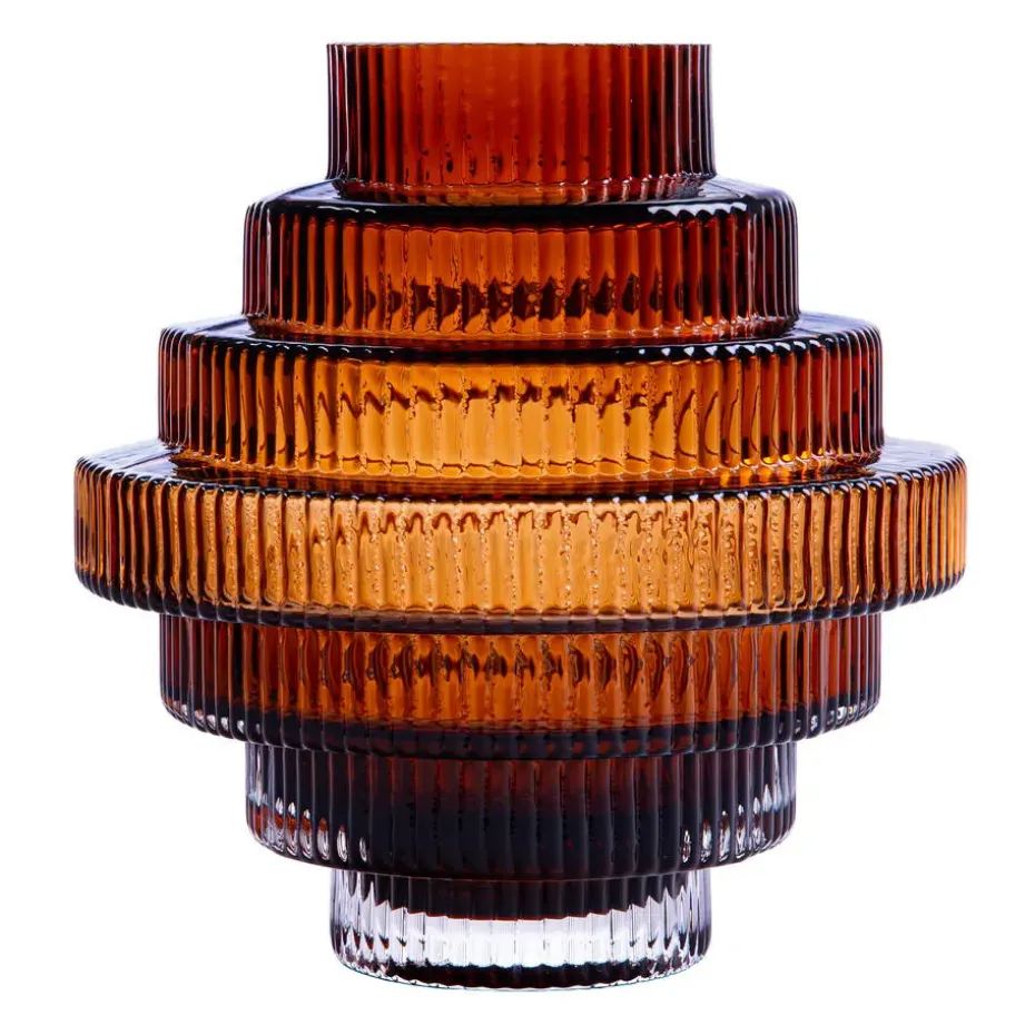 QUVIO Vaas – Glas – Bruin – Maat L