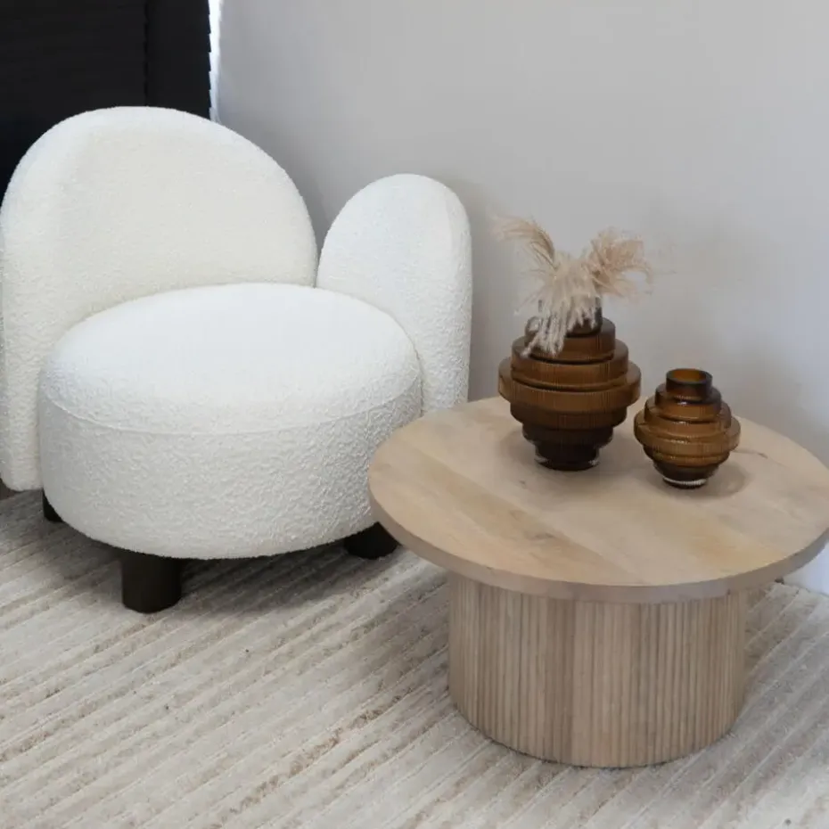 QUVIO Vaas – Glas – Bruin – Maat L