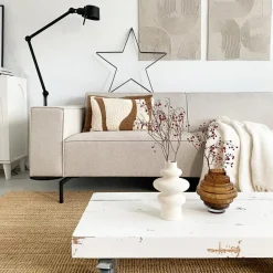 QUVIO Vaas - Glas - Bruin - Maat S