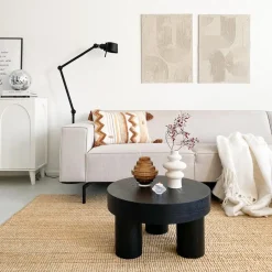 QUVIO Vaas - Glas - Bruin - Maat S