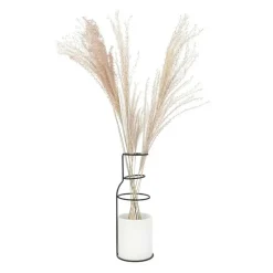 QUVIO Vaas - Keramiek met metalen frame