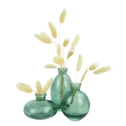 QUVIO Vazen set van 3 - Glas - Groen
