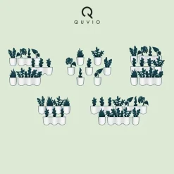 QUVIO Wand bloempot - Kunststof - Terracotta