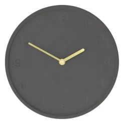 QUVIO Wandklok - 25cm - Beton - Antraciet