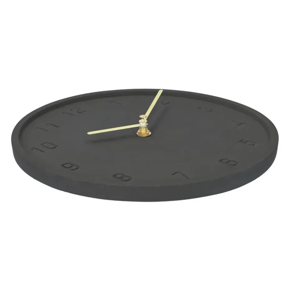 QUVIO Wandklok - 25cm - Beton - Antraciet