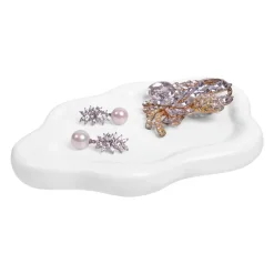 QUVIO Wit dienblad - Organisch - Keramiek - Wit