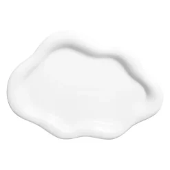 QUVIO Wit dienblad - Organisch - Keramiek - Wit