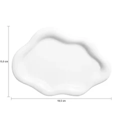QUVIO Wit dienblad - Organisch - Keramiek - Wit