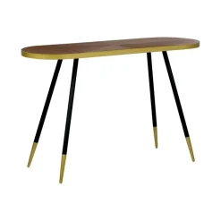 RAMONA - Sidetable - Donkerbruin/Goud - Hout