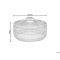 RANDAZZO - Salontafel - Beige - Rotan