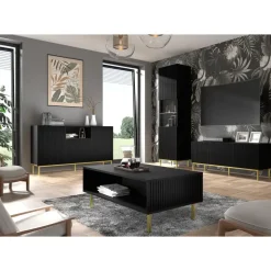 Ravenna B TV-meubel 200 4D gefreesd MDF folie mat