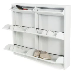 Redin Design Pippen industrieel schoenenkast 6 lade Wit metaal 98x15x86