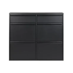 Redin Design Pippen industrieel schoenenkast 6 lade zwart - 15x98x86 cm