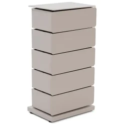 Redin Design Rodman industrieel Schoenenkast 5 lade Taupe metaal 37x26x72.5