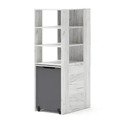 Rek met bureau Samoa-Fuji 165cm craft wit / grafiet