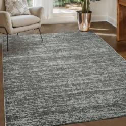 Relax Oslo - Laagpolig Effen Vloerkleed - Grijs - 250x250 CM Vierkant