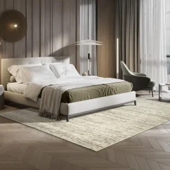 Relax Oslo - Laagpolig Effen Vloerkleed - Creme - 200x200 CM Vierkant