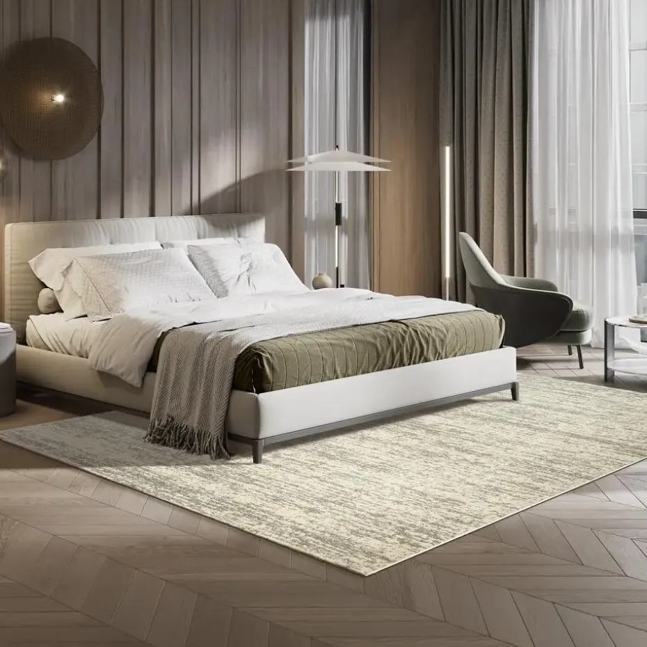 Relax Oslo - Laagpolig Effen Vloerkleed - Creme - 120x170 CM