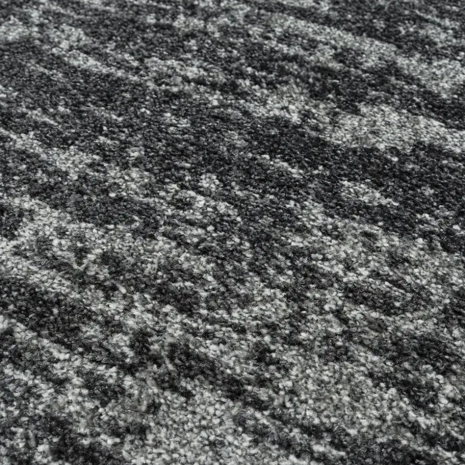 Relax Oslo - Laagpolig Effen Vloerkleed - Zwart - 160x230 CM