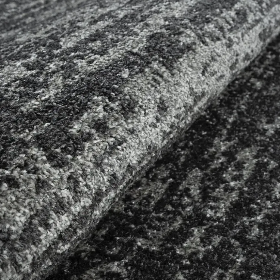 Relax Oslo - Laagpolig Effen Vloerkleed - Zwart - 160x230 CM