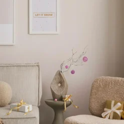 Relaxdays kerstballen - 50x - lichtroze - 3, 4 en 6 cm -kunststof