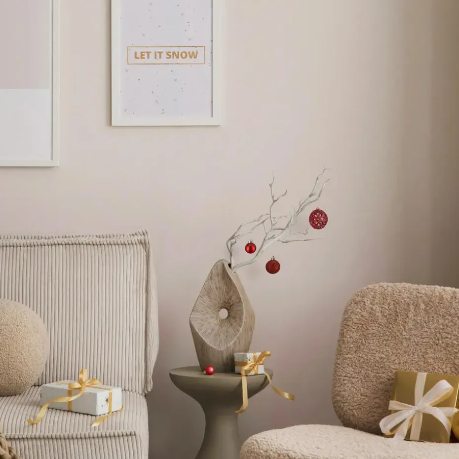 Relaxdays kerstballen - 50x - rood - 3, 4 en 6 cm -kunststof