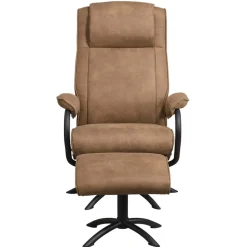 Relaxfauteuil Vincent incl. hocker - taupe
