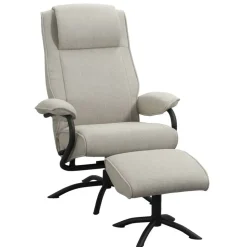 Relaxfauteuil Vincent incl. hocker - zand