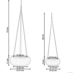 REMORA - Bloempot binnenbak - Natuurlijk - Zeewier
