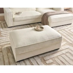 RENDERS - Ottomaan - Gebroken wit - Bouclé