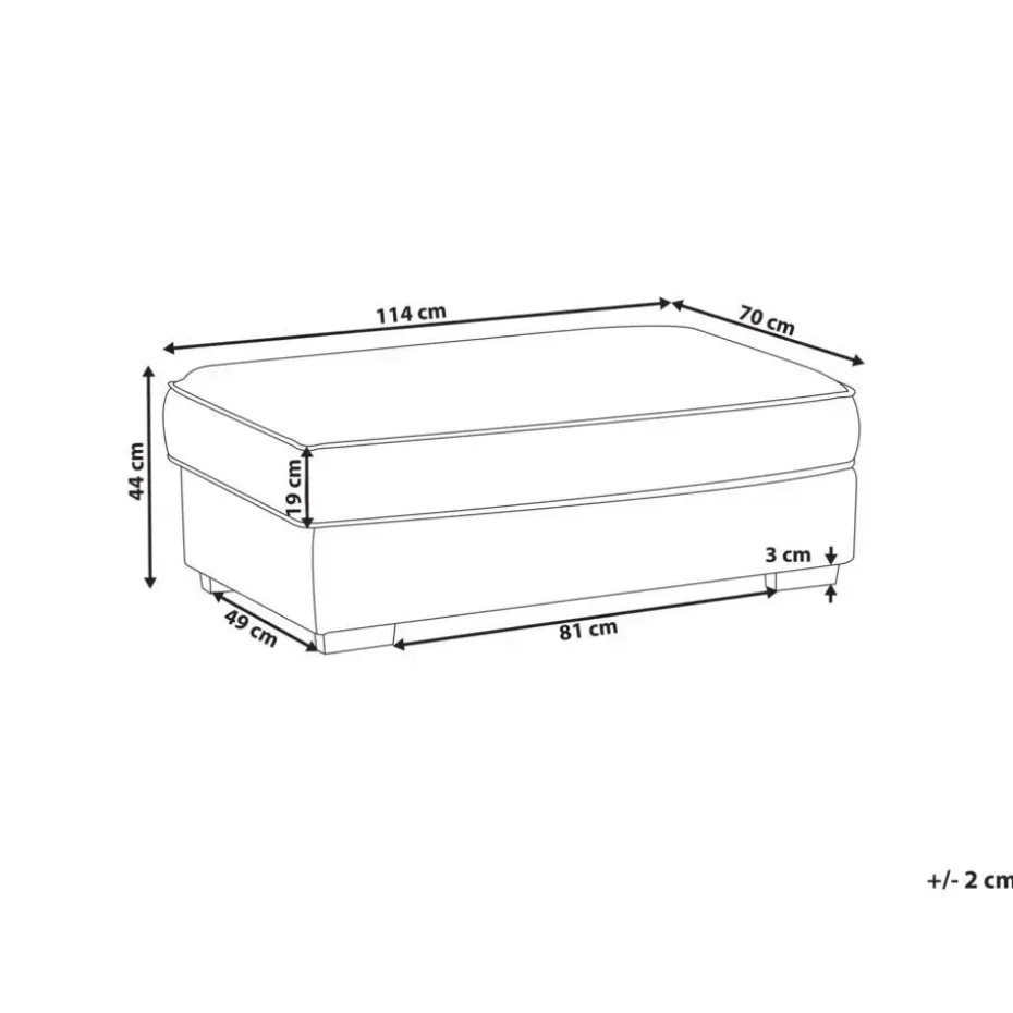 RENDERS - Ottomaan - Gebroken wit - Bouclé