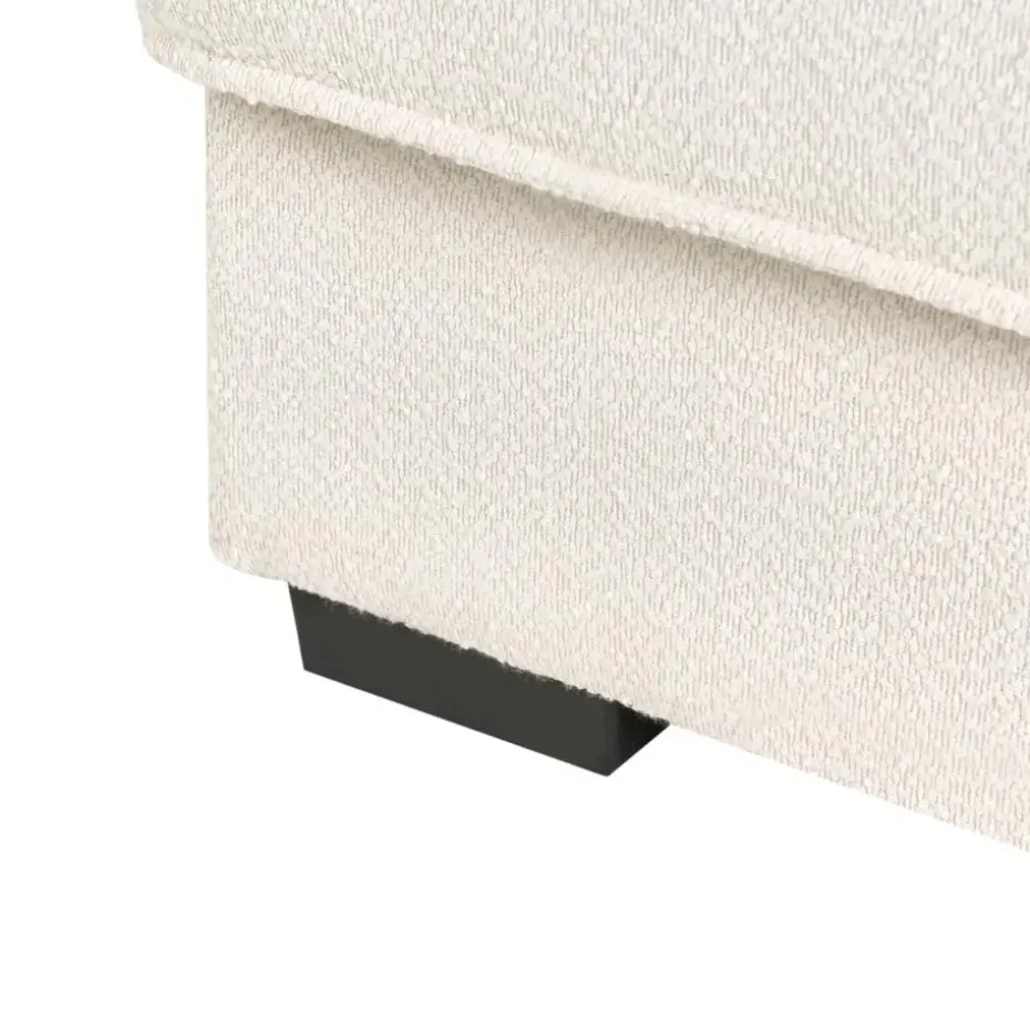 RENDERS - Ottomaan - Gebroken wit - Bouclé