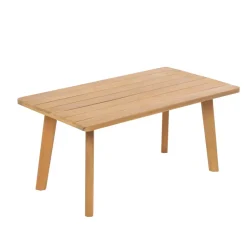 Rieten en massief houten tuinset in roze